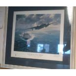 North American B-25B Mitchell signed framed print. John Young - ' North American B-25B Mitchell' -