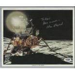 Apollo Moonwalker Alan Shepard autographed photo. Excellent colour 8x10 photo autographed in