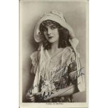 Flora le Breton signed 14cmx9cm sepia picture postcard. Born 1899, died 11 July 1951 in Brooklyn,