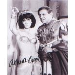 Carry on Cleo. 10 x 8 inch signed photo of Amanda Barrie in character from the film. Excellent.