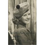 Petula Clark signed 14cmx9cm sepia photo. (B 1932) is an English singer, actress and composer