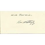 Ken Mattingly signed piece Apollo 16, STS-4 and STS-51-C missions. He had been scheduled to fly on