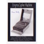 Mavis Batey. A 7 x 5 inch signed photo of the ‘Enigma’ machine.