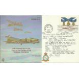 WW2 US Fighter aces signed Boeing B17 fortress covers Four 50th anniversary of the start of the