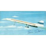 Brian Trubshaw signed Concorde postcard. Good Condition