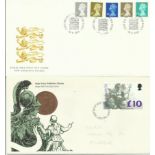 Assorted GB Definitive FDC collection in half size album. 40+ covers 1980s to 2000s. Note 2003