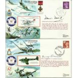 50th Ann Battle of Britain collection of 20 VIP signed cover 17 signed by BOB pilots, runs from