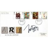 Twiggy: 1993 Art FDC signed by Twiggy. Unusually, she has not added her married name to the