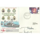 Commander Morton and Rear Admiral Woodhead signed cover. Good Condition
