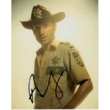 Andrew Lincoln 8x10 photo of Andrew from The Walking Dead, signed by him in NYC. Good condition