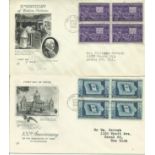 Assorted US FDC collection 1944 Motion Pictures-1986 in half size album. 40+ covers. Also 4 covers