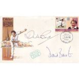 Cricket Multi-Signed: Cricket FDC signed by Dickie Bird and David Bairstow. Good condition