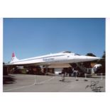 Concorde Pilot: 8x12 inch photo signed by Concorde pilot Captain Viv Gunton. Good condition