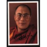 Dali Lama signed 6 x 4 colour portrait photo. Good condition