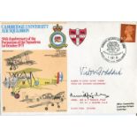 Great War ace: Cambridge University Air Squadron cover signed by Victor Goddard who in the Great War