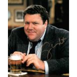 George Wendt 8x10 photo of George from Cheers, signed by him in NYC. Good condition