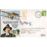 Richard Attenborough: 80th anniversary of the first aeroplane flight in Britain cover, signed by