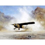 David Shepherd signed print 653 squadron Beaver, Dhala, The Radfan. This is a Signed Limited Edition