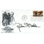 Robert Stack: Movie Maker D.W Griffith commemorative envelope signed by actor Robert Stack (1919-