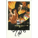 Pierce Brosnan signed 6x4 colour James Bond postcard. Taken from The world is not enough. Good