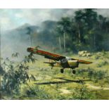 David Shepherd signed print 656 Squadron, Auster in Malaya 1962. This is a Signed Limited Edition