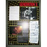 Punk band Generation X signed poster. Stunning limited edition Music Autographs poster of punk