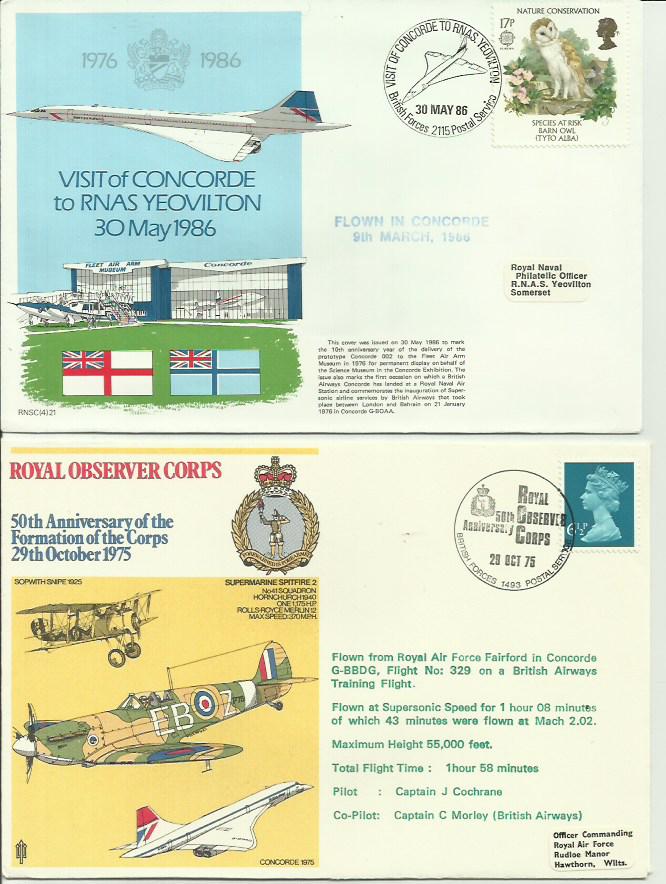 Concorde Collection of Flown covers. Concorde Visit of Concorde to RNAS Yeovilton dated 30th May