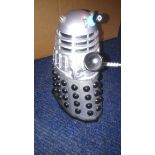 Black and Silver Battery Operated Dalek Steve Walker & Clive Price Products Ltd 2001 6” High 3” Wide