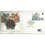 Collectable 1993 Royal Mint 40th Anniversary of the Coronation coin cover, with high value £10 stamp