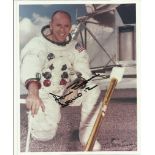 Alan Bean signed 10 x 8 white space suit photo. Good condition