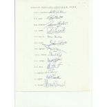 Cricket Collection includes Essex County cricket club team sheet signed by Fletcher, East,