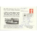 Rare RNLI cover comm 175th ann. 1999 cover carried by the Poole Lifeboat and signed by the