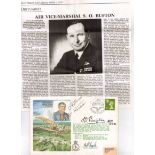 A Ellwood DSC, S Bufton Two extremely rare signatures on commemorative FDC uniquely signed for