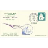 1986 Air France official 1st flight Concorde New York Tel Aviv cover. Carried on the ill-fated crash