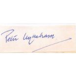 Air Marshal Sir Peter Wykeham Signature of highly decorated Desert air war ace (listed in 'Aces