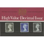 GB Presentation Pack 1971 No 38 Machin Decimal High Values To £1.00p. Good condition