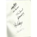 Manchester Utd signed 6x 4 photos in black photo album. Signed on inside front cover by Nobby