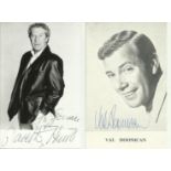 Mixed Autograph collection: Val Doonican Small 6x4 sepia portrait photograph autographed by