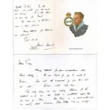 Group Captain Dennis David CBE DFC* AFC Personalised fine art card with personal message and good