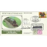 Sir Bob Reid and Richard Paten signed 1993 Nene Valley Railway FDC with Railway Letter Stamp. Good