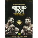 Boxing and football programmes. Assortment of 50+ fights and football programmes are mainly for