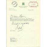 Political Collection. 60 signed mainly cards and letters in yellow folder. Lots on House of