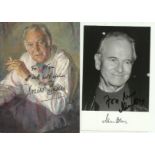 TV/film signed small colour and b/w photos in album. Some of names included are Donald Sinden,