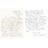Flight Lieutenant Laurence Edward Smith Excellent informative 2 page handwritten letter from 234