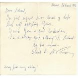 W Lokuciewski Short hand written note signed by Polish Ace Fighter Pilot, one of the Few. Good