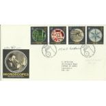 Nobel Prize Winners 1989 Microscopes FDC signed by 1962 winners M H F Williams, James Watson. The