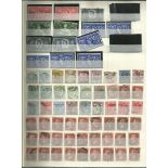 GB Stamp collection Red Importer stock book with 600+ mainly used stamps inc Q. Victoria, lots Penny