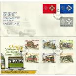 New Zealand First Day Covers collection. Red Half sized Stanley Gibbons Album containing approx.