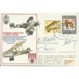 Rare Polish Battle of Britain pilots signed RAF cover! C48 Spitfire Exchange cover signed by