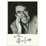 Ronnie Corbett signed 6x4 b x w photo dedicated to Tom. Good condition